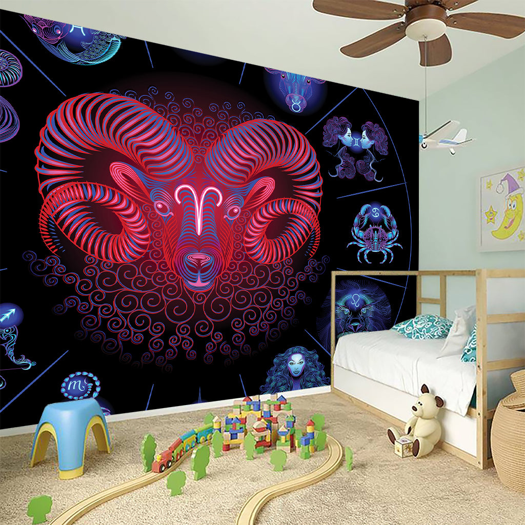Aries And Astrological Signs Print Wall Sticker