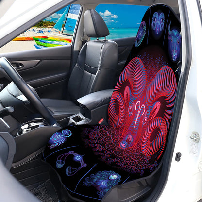 Aries And Astrological Signs Print Waterproof Car Seat Cover