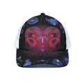 Aries And Astrological Signs Print White Mesh Trucker Hat
