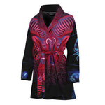 Aries And Astrological Signs Print Women's Bathrobe