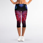 Aries And Astrological Signs Print Women's Capri Leggings