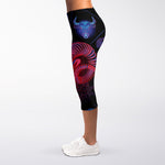 Aries And Astrological Signs Print Women's Capri Leggings