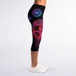 Aries And Astrological Signs Print Women's Capri Leggings