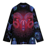 Aries And Astrological Signs Print Women's Cotton Blazer
