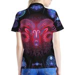 Aries And Astrological Signs Print Women's Polo Shirt