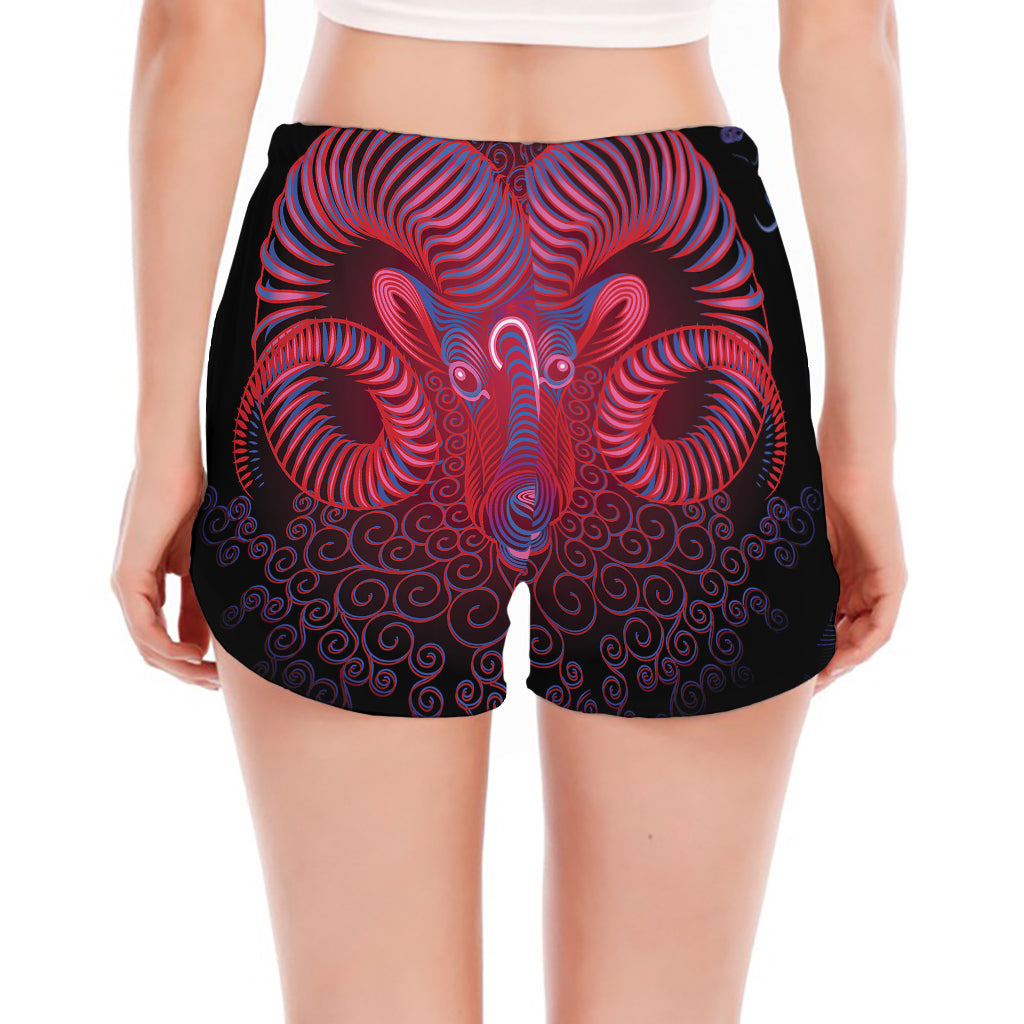 Aries And Astrological Signs Print Women's Split Running Shorts