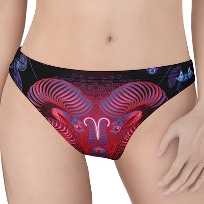 Aries And Astrological Signs Print Women's Thong