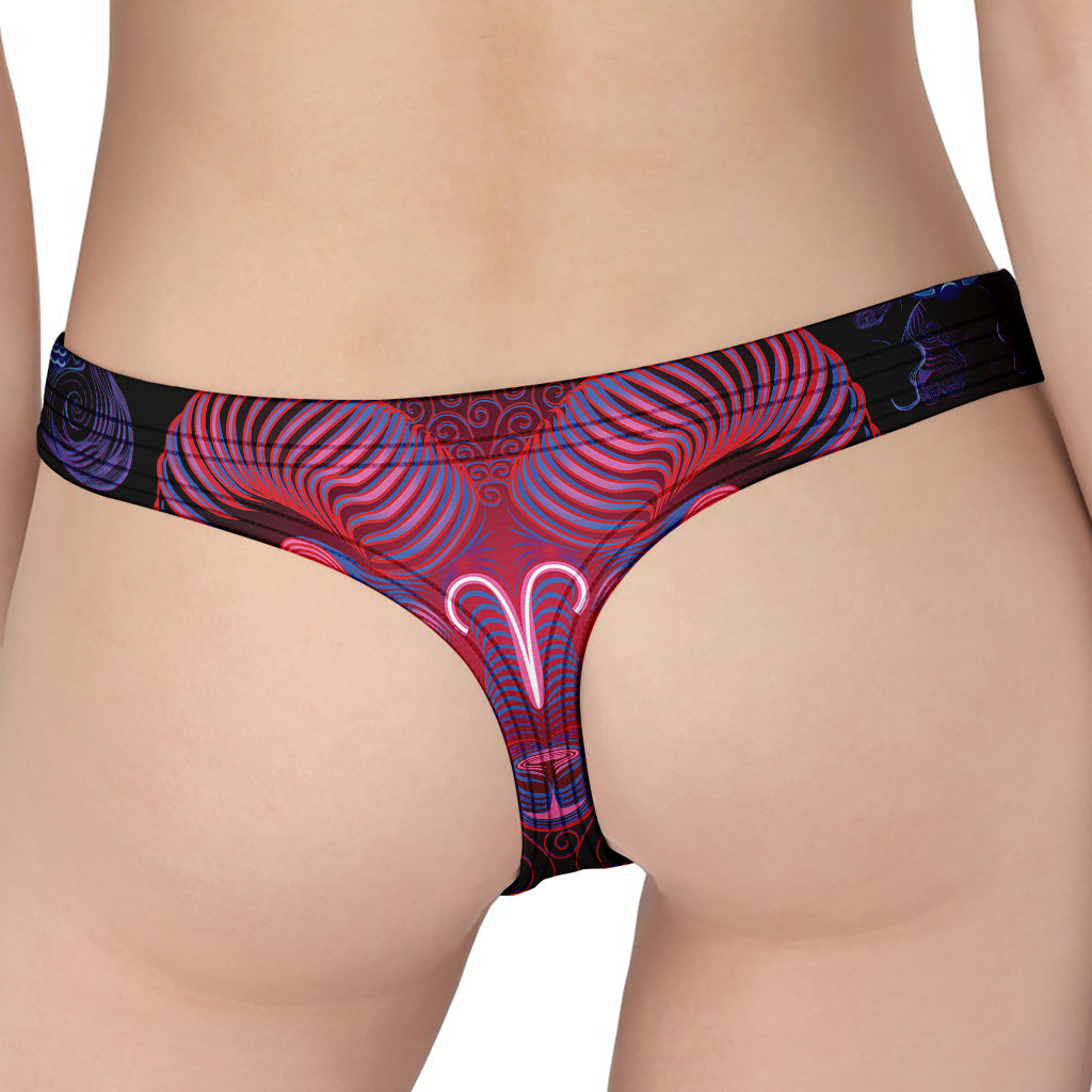 Aries And Astrological Signs Print Women's Thong