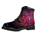 Aries And Astrological Signs Print Work Boots