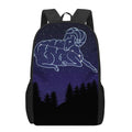 Aries Constellation Print 17 Inch Backpack