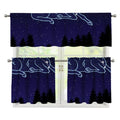 Aries Constellation Print 3 Piece Kitchen Curtains
