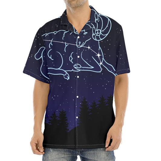 Aries Constellation Print Aloha Shirt