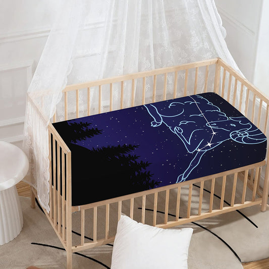 Aries Constellation Print Baby Crib Sheet