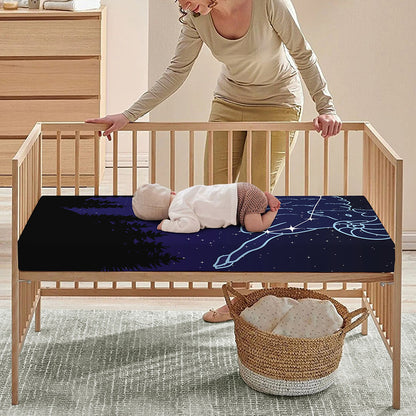 Aries Constellation Print Baby Crib Sheet