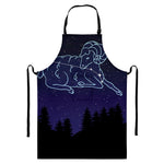 Aries Constellation Print Bib Apron With Pocket