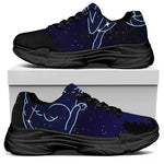 Aries Constellation Print Black Chunky Shoes