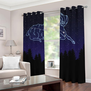 Aries Constellation Print Blackout Grommet Curtains