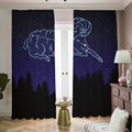 Aries Constellation Print Dimout Pencil Pleat Curtains