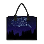 Aries Constellation Print Canvas Tote Bag