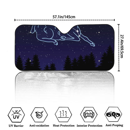 Aries Constellation Print Car Windshield Sun Shade