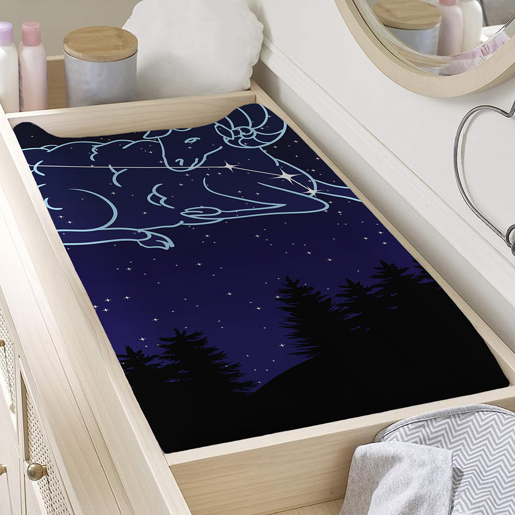Aries Constellation Print Changing Pad Cover