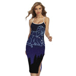 Aries Constellation Print Cross Back Cami Dress