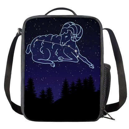 Aries Constellation Print Crossbody Lunch Bag