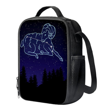 Aries Constellation Print Crossbody Lunch Bag