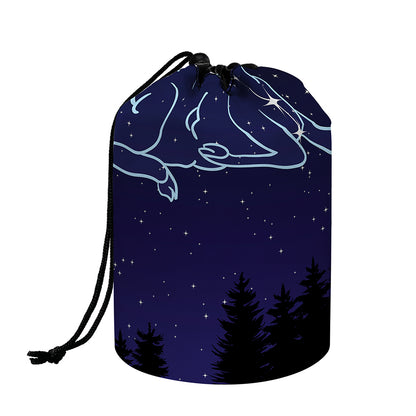 Aries Constellation Print Drawstring Makeup Bag