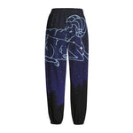 Aries Constellation Print Fleece Lined Knit Pants