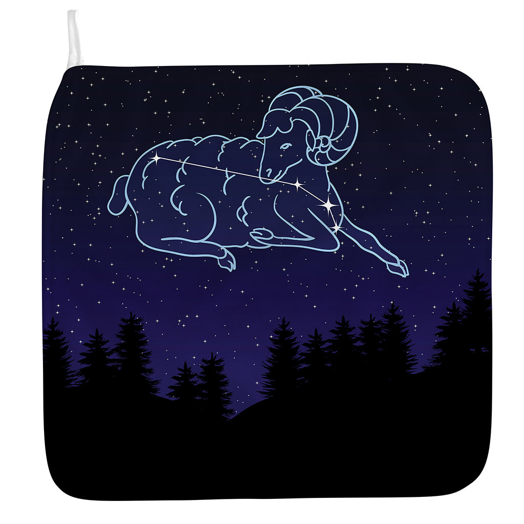 Aries Constellation Print Hand Towel