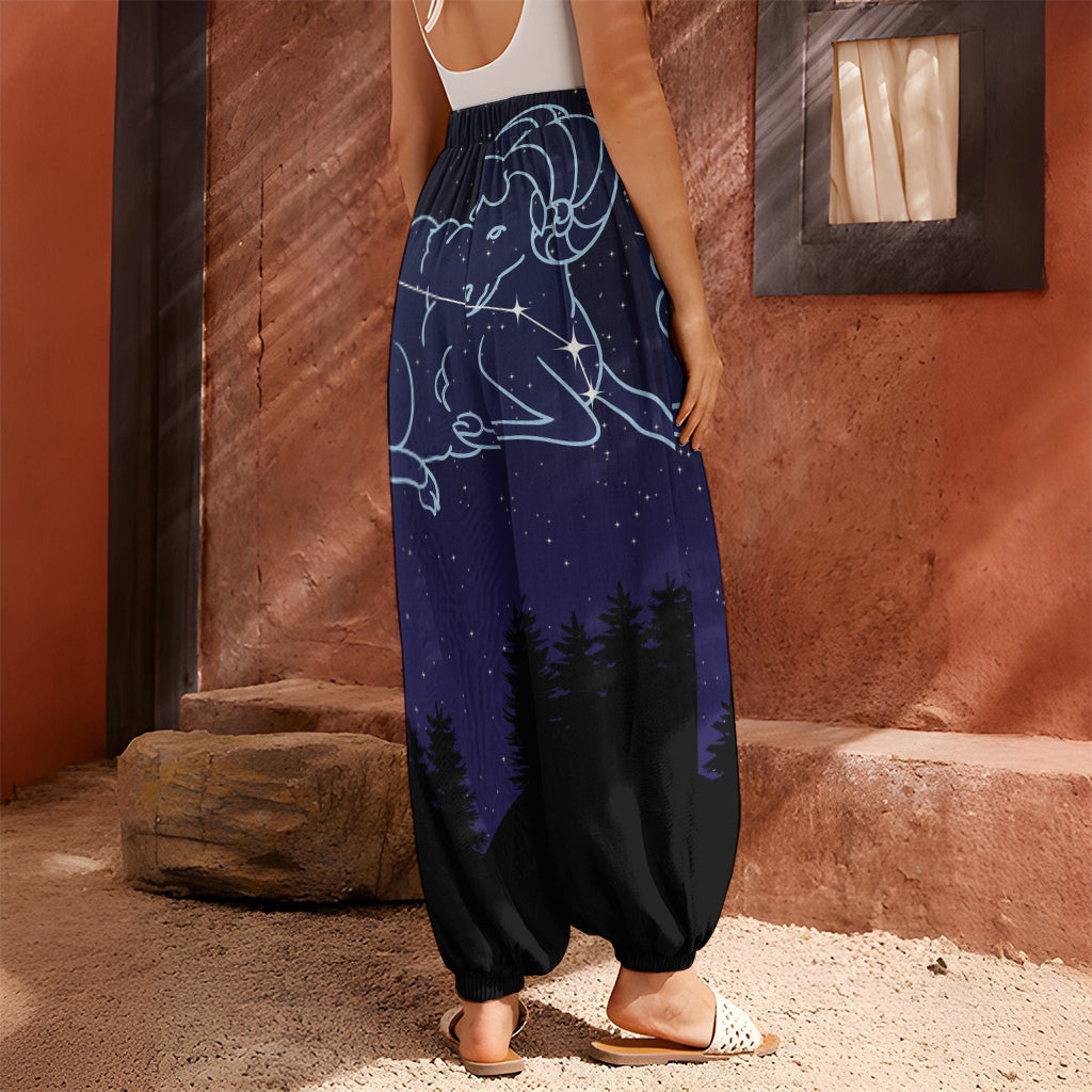 Aries Constellation Print Harem Pants