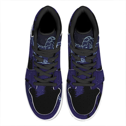 Aries Constellation Print High Top Leather Sneakers