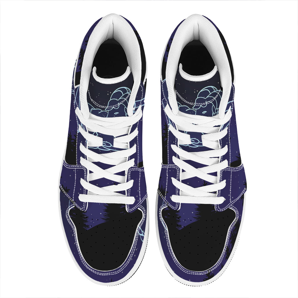 Aries Constellation Print High Top Leather Sneakers
