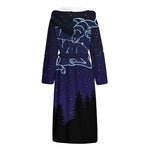 Aries Constellation Print Hooded Bathrobe