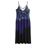 Aries Constellation Print Jersey Midi Cami Dress