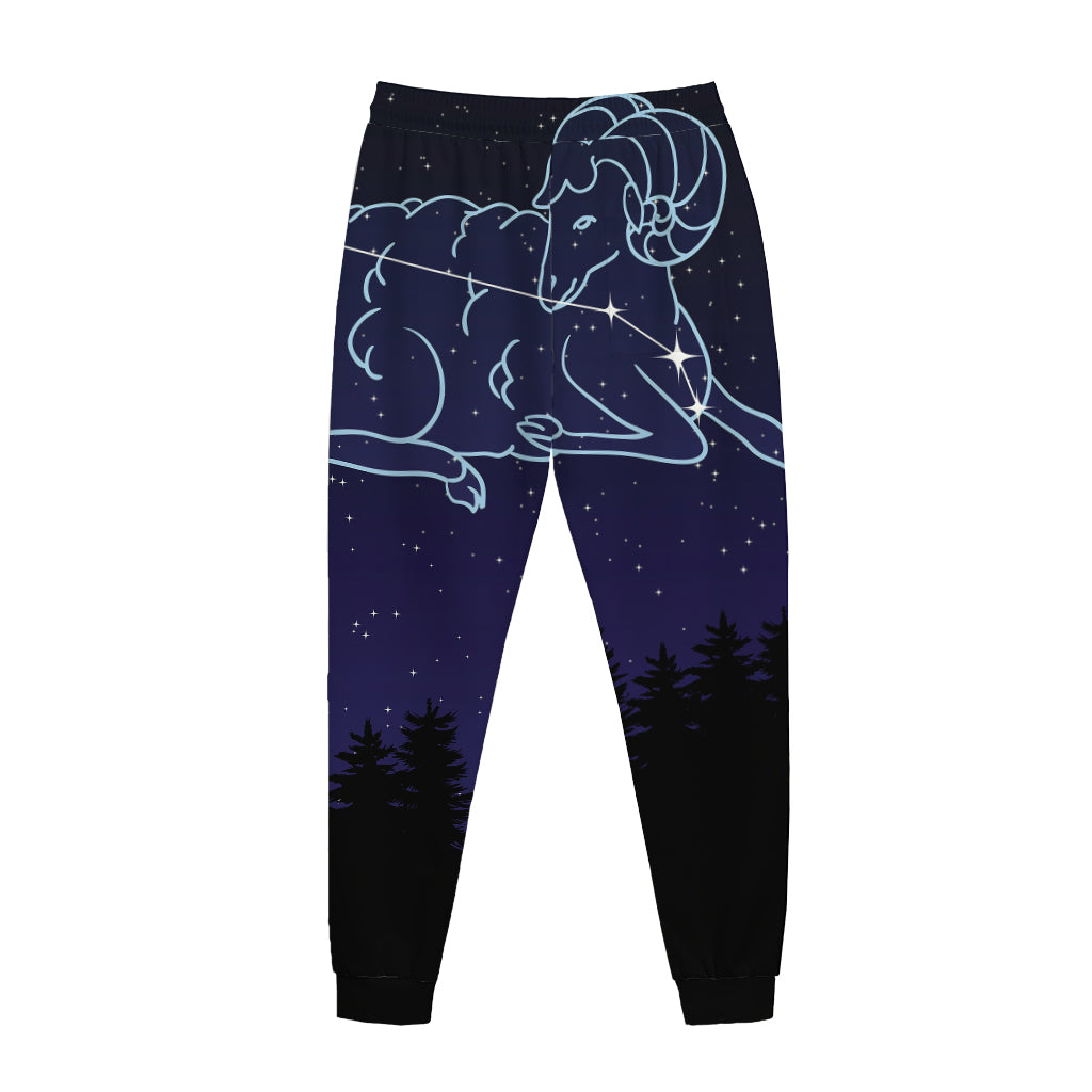 Aries Constellation Print Jogger Pants