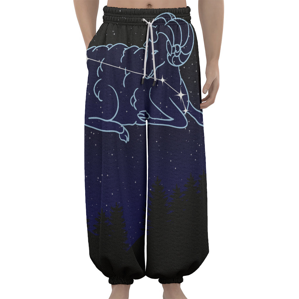 Aries Constellation Print Lantern Pants