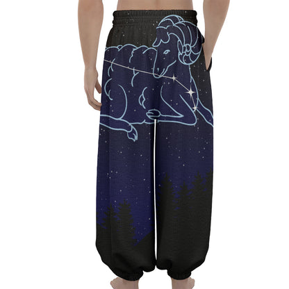 Aries Constellation Print Lantern Pants