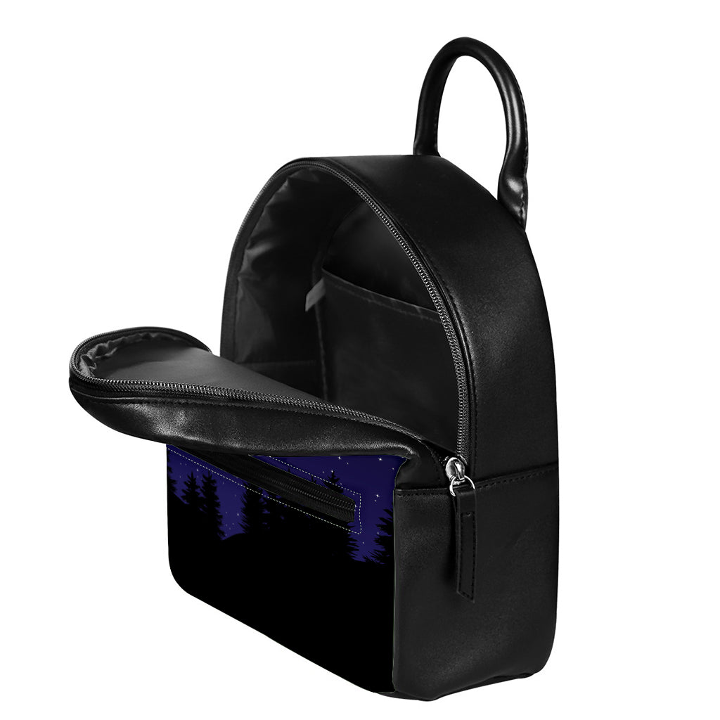 Aries Constellation Print Leather Backpack
