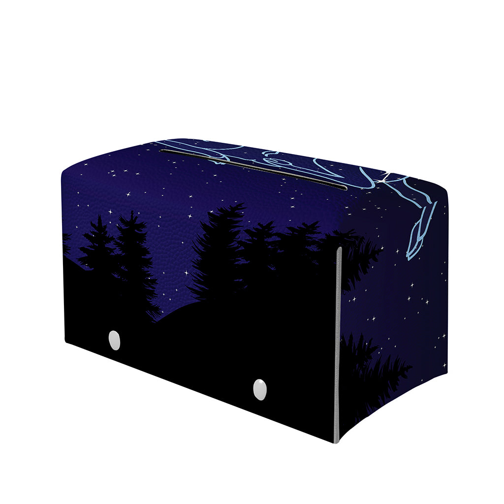 Aries Constellation Print Leather Tissue Box Cover