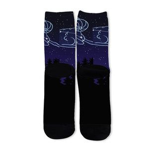 Aries Constellation Print Long Socks