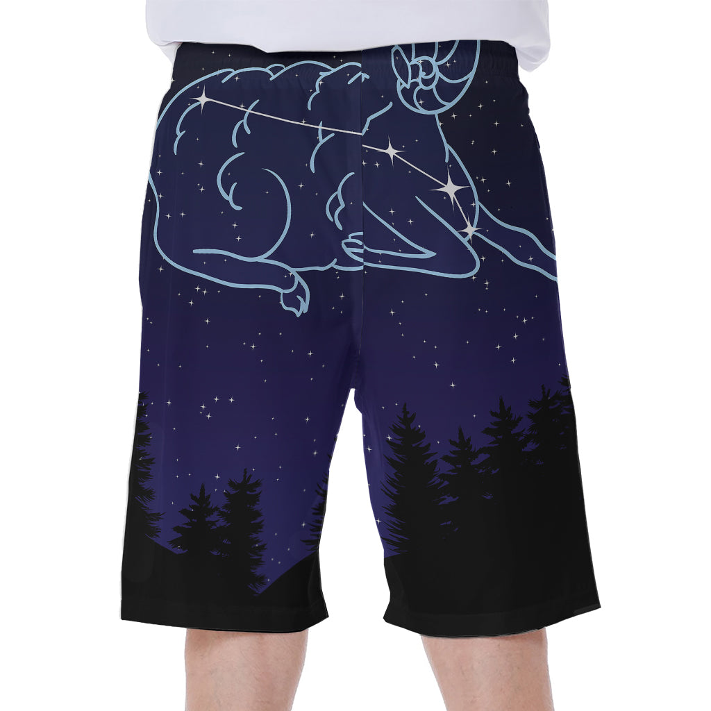 Aries Constellation Print Men's Beach Shorts