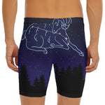 Aries Constellation Print Men's Long Boxer Briefs