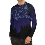 Aries Constellation Print Men's Long Sleeve Rash Guard
