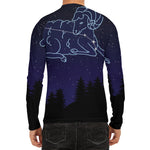 Aries Constellation Print Men's Long Sleeve Rash Guard
