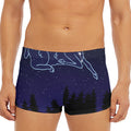 Aries Constellation Print Men's Short Boxer Briefs