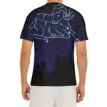 Aries Constellation Print Men's Short Sleeve Rash Guard