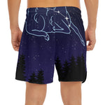 Aries Constellation Print Men's Split Running Shorts