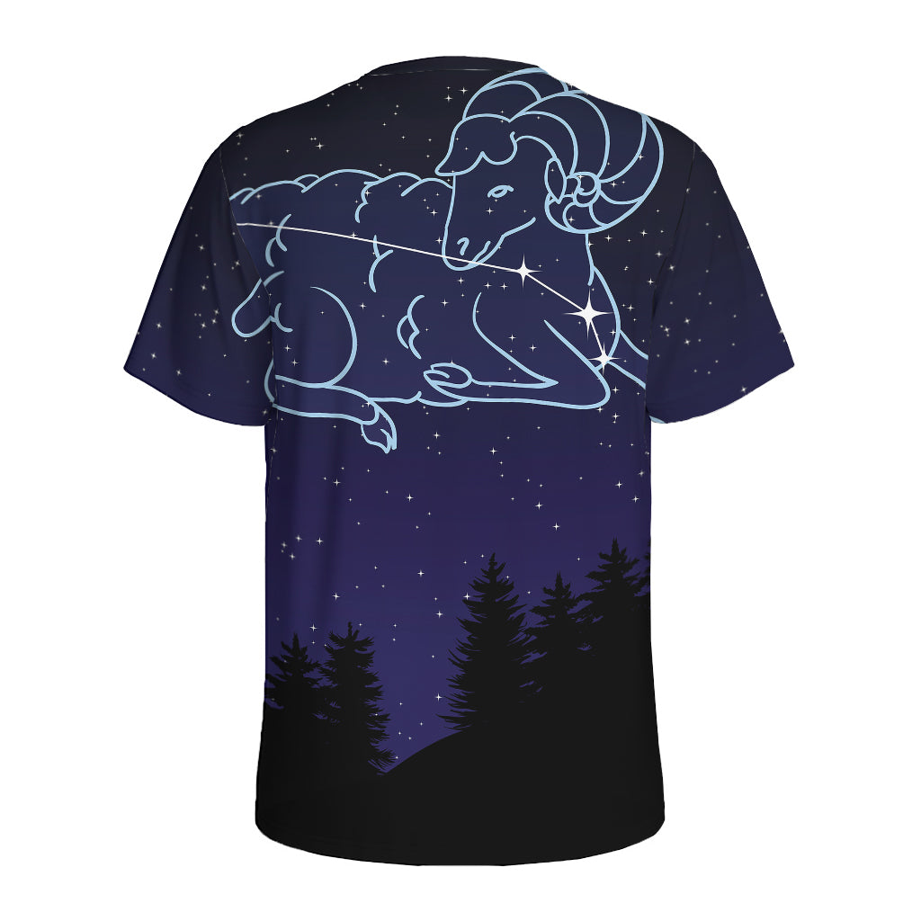 Aries Constellation Print Men's Sports T-Shirt